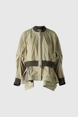 Alya Asymmetrische Rüschen-Dekonstruktionsjacke