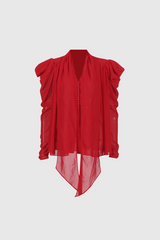 Alyn Mesh-Rüschen-Fransenoberteil