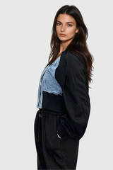 Amabel Deconstruct Denim-Kurzjacke