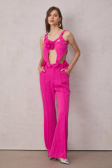 Amayah Blumen Hohl Ärmelloses Set