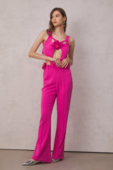 Amayah Blumen Hohl Ärmelloses Set