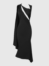 Amirah Hollow Rückenfreies Rüschen-Midikleid