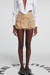 Andi Pocket Mini Skirt In Khaki