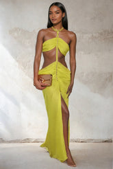 Schulterfreies Maxikleid