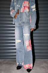 Avni – Zerrissene Jeans mit Spitze