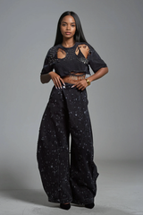 Ayah zerrissene asymmetrische Jeans