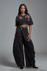 Ayah zerrissene asymmetrische Jeans