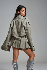 Aylani – Dekolleté-Rockset mit Camouflage-Print