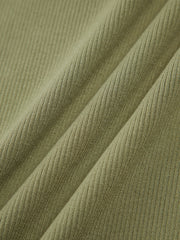 Kurzes Kleid mit geripptem Kragen und quadratischem Ausschnitt