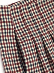 Anzughose mit Hahnentrittmuster und weitem Bein