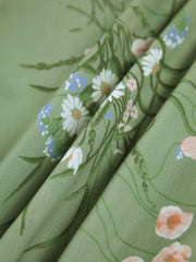 Neckholder-Midikleid aus Chiffon mit Blumenmuster