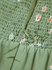 Neckholder-Midikleid aus Chiffon mit Blumenmuster