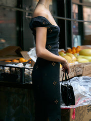 Midikleid aus Baumwolle mit Schlüssellochausschnitt