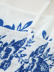 Camisole-Kleid mit Blumendruck „Ocean Bloom“