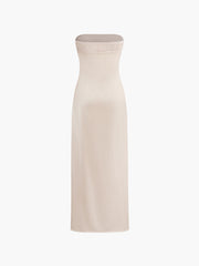 Langes Schlauchkleid mit Blumenmuster