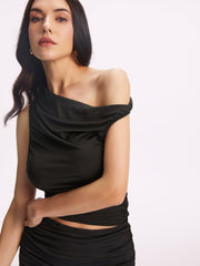 Asymmetrisches Slim Fit Strickkleid