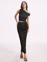 Asymmetrisches Slim Fit Strickkleid