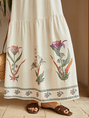 Rückenfreies Plissee-Kleid mit Blumenmuster