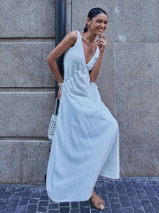 Rückenfreies, ausgeschnittenes Criss-Cross-Kleid