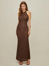 Rückenfreies Neckholder-Langes Kleid