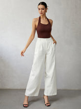 Jeans mit hoher Taille und weitem Bein