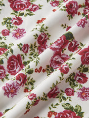 Cami-Kleid mit Blumenmuster, Schlitz und Herzausschnitt