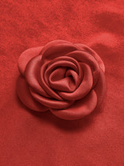 Rückenfreies Camisole-Kleid mit V-Ausschnitt und Rosette