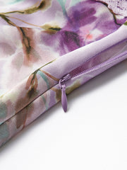 Camisole-Kleid mit Blumenmuster und Bindeband vorn