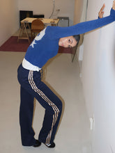 Gestreifte Patchwork-Jogginghose mit Kordelzug