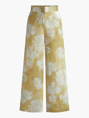 Romantische gerade Hose mit Blumenmuster