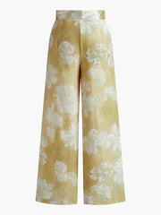 Romantische gerade Hose mit Blumenmuster