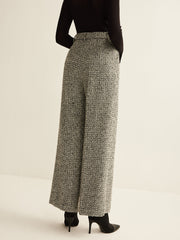 Hose aus Wollmischung-Tweed