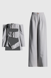 Babak Schulterfreies Hosenset mit Schnallenausschnitt