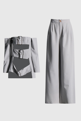 Babak Schulterfreies Hosenset mit Schnallenausschnitt