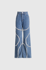 Bagheera Jeans mit Strassstreifen