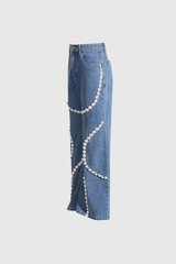 Bagheera Jeans mit Strassstreifen