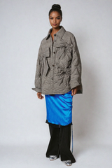 Baldev – Graues Hemd aus Baumwolle mit Schleife und Revers