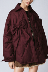 Baldev – Rotes Hemd aus Baumwolle mit Schleife und Revers