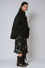 Balin Bow Shirt Baumwolljacke in Schwarz