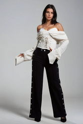 Ballad – Schulterfreies Korsett-Oberteil mit Schnürung