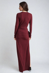 Ballard Ruch – Figurbetontes Maxikleid mit Blumenmuster und Schlitz