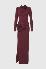 Ballard Ruch – Figurbetontes Maxikleid mit Blumenmuster und Schlitz