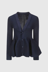 Baltenis – Langärmliges Mini-Strickkleid mit Rüschen