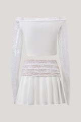 Benji – Trägerloses Spitzen-Rüschenset