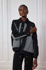 Biesel-gefärbte Jeansjacke