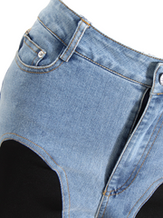 Brooklyn Skinny Jeans mit Netzeinsätzen