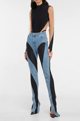 Brooklyn Skinny Jeans mit Netzeinsätzen