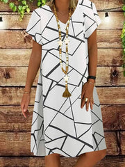 Bedrucktes Crop-Top mit kurzen, anmutigen Ärmeln