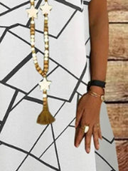 Bedrucktes Crop-Top mit kurzen, anmutigen Ärmeln