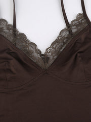 Geteilte, kurze, trendige Langarmbluse mit Spitze